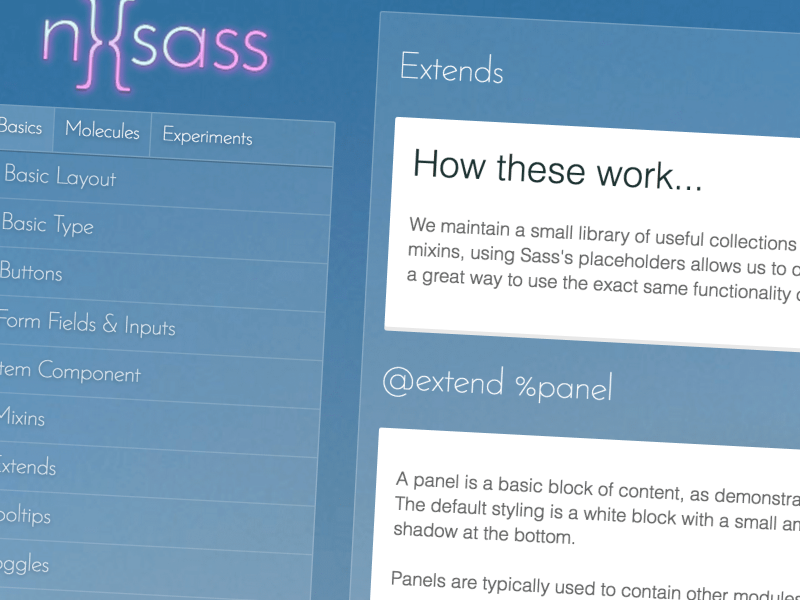 Built to deliver modular UI/UX with Scss before component libraries existed